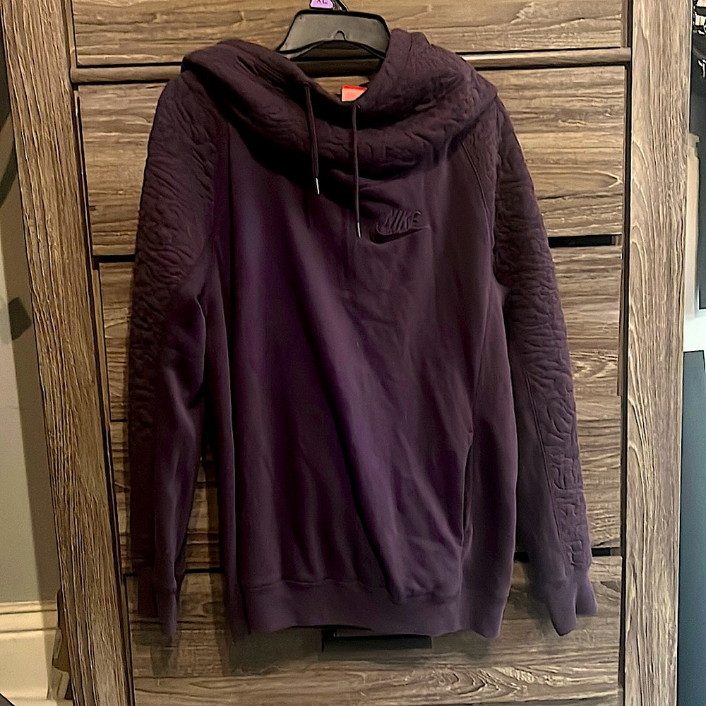 Nike cowl neck purple hoodie